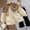 Girls Padded Thickened Wide Pockets Jacket 2Y-8Y