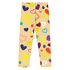 Kid's Leggings Heart Yellow Print 2Y-7Y