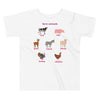 Toddler Short Sleeve Tee Farm Animals 2Y-5Y