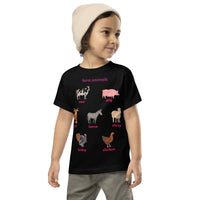 Toddler Short Sleeve Tee Farm Animals 2Y-5Y