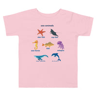 Toddler Short Sleeve Tee Sea Animals 2Y-5Y