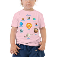 Toddler Short Sleeve Tee Planets 2Y-5Y