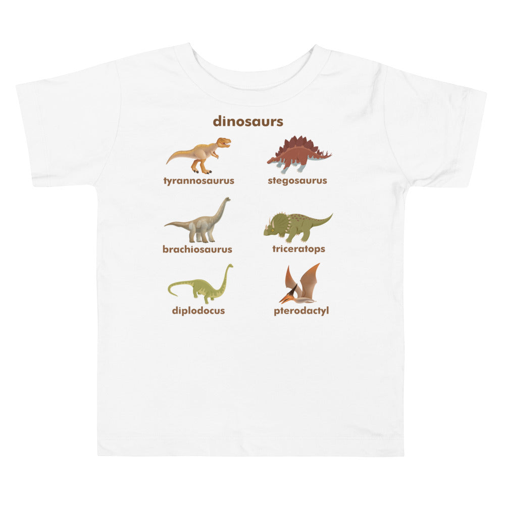 Toddler Short Sleeve Tee Dinosaurs 2Y-5Y