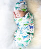 Infant baby swaddle wrap with matching hat style