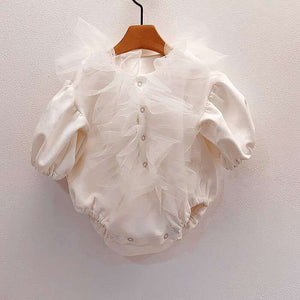 Tulle Ruffle Decoration Romper