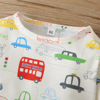 Truck Dungarees with Long Sleeve Shirt Set 6M-12M