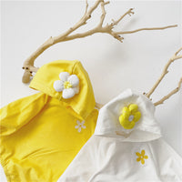 Cute Flower Long-Sleeved Hooded Sweater Romper Climbing Clothes 7M-24M